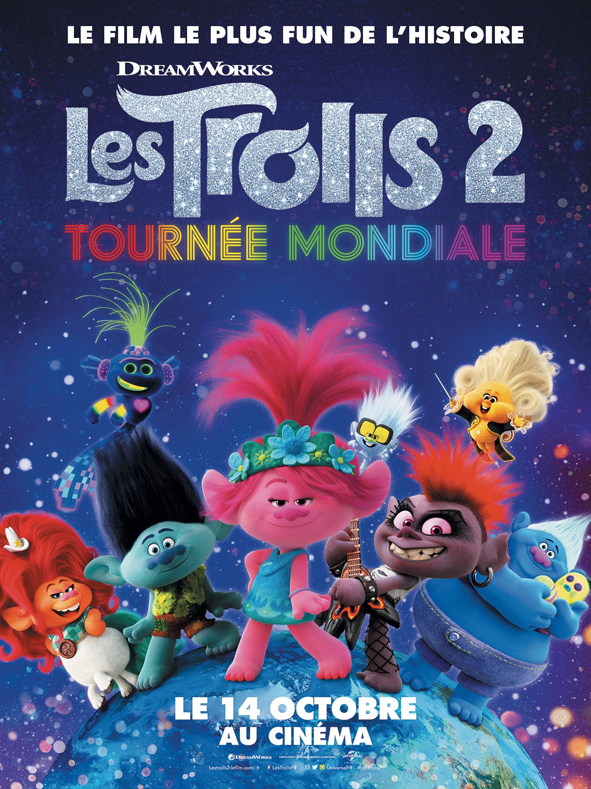 Couverture de Les Trolls 2, sortie 14 October 2020